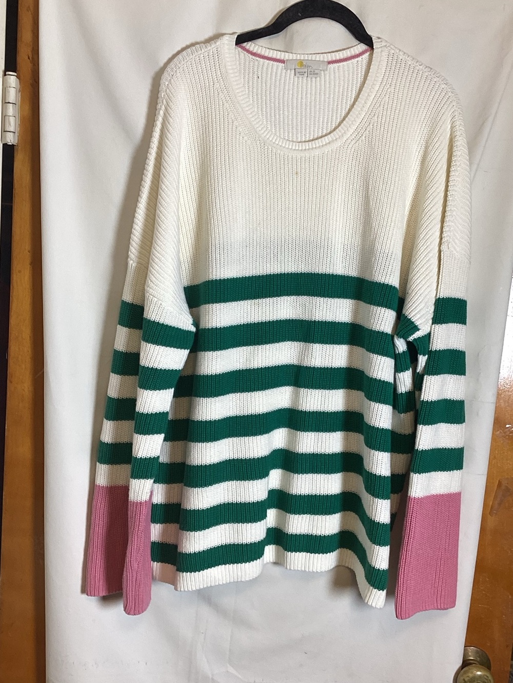 BODEN 100% cotton relaxed knit nautical casual sweater SZ 20/22